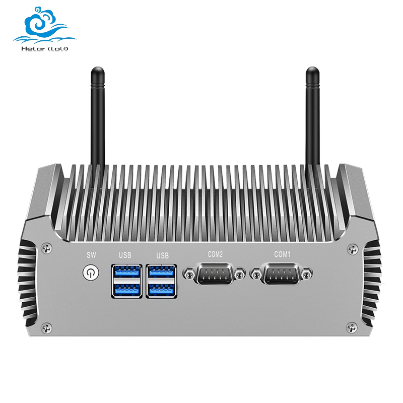 Thin Client Mini Pc - Helorpc Fanless Industrial Mini PC with