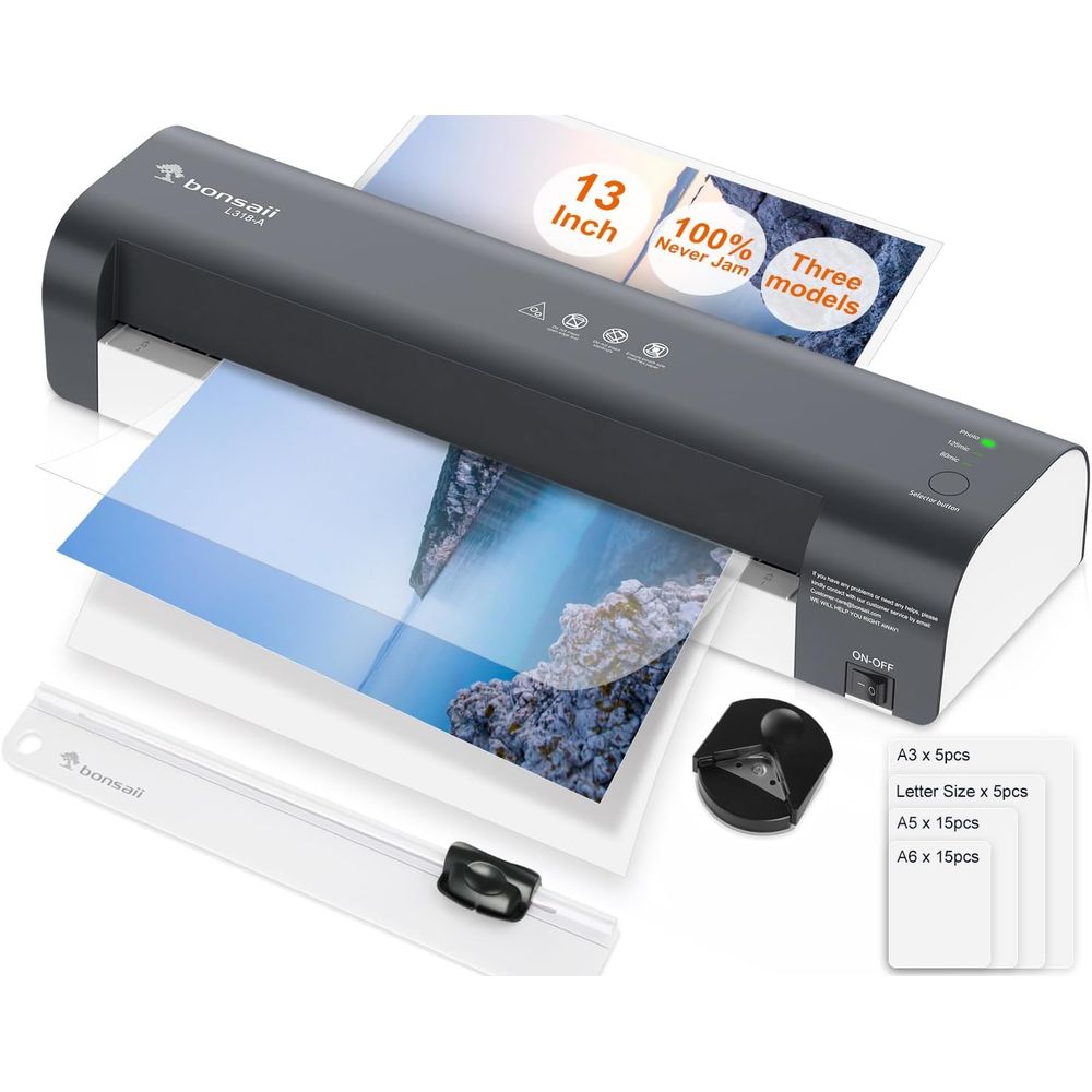 Office Work Tech - 13 Inch 7-in-1 Thermal Laminator with