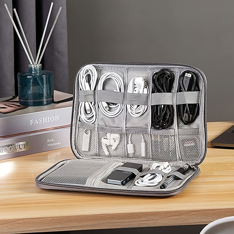 Office Tech Bag - Multi-Pocket Travel Cable Organizer, Electronic Accessories