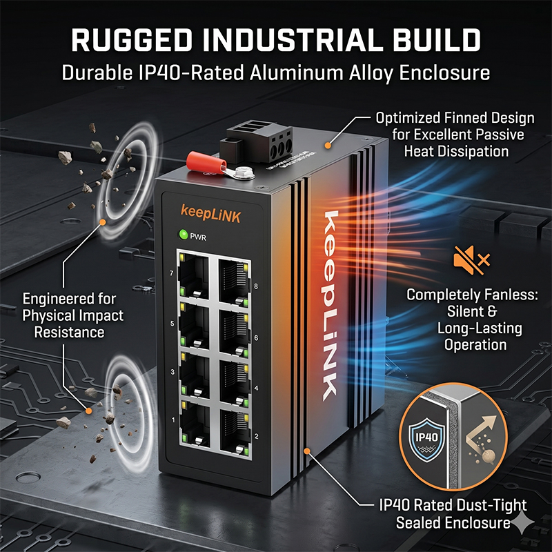 KeepLiNK 8-Port Gigabit Indust - Ethernet Switch 8 Port 评论和价格