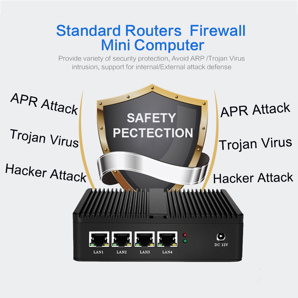Fanless Mini PC 4 Ethernet Cel - Thin Client Mini Pc 评论和价格