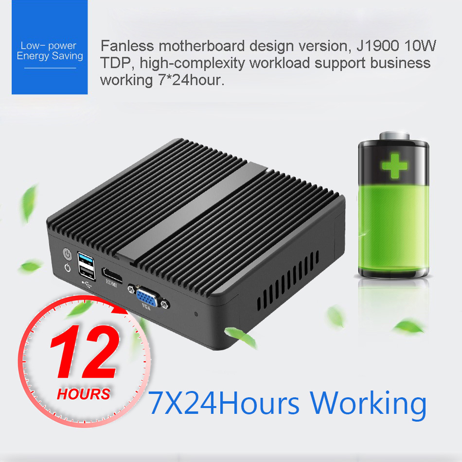Fanless Mini PC 4 Ethernet Cel - Thin Client Mini Pc 评论和价格