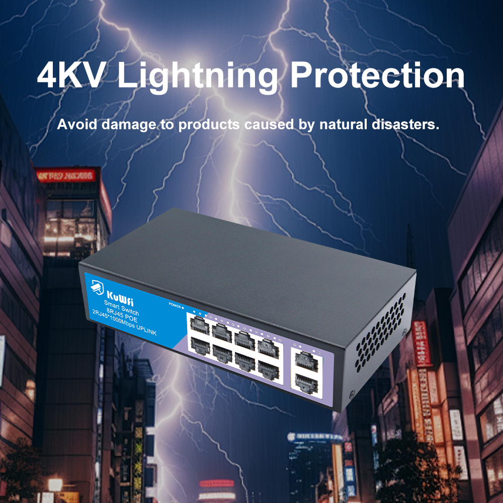 KuWFi POE Switch 4/8 Ports 100 - Ethernet Switch 8 Port 评论和价格