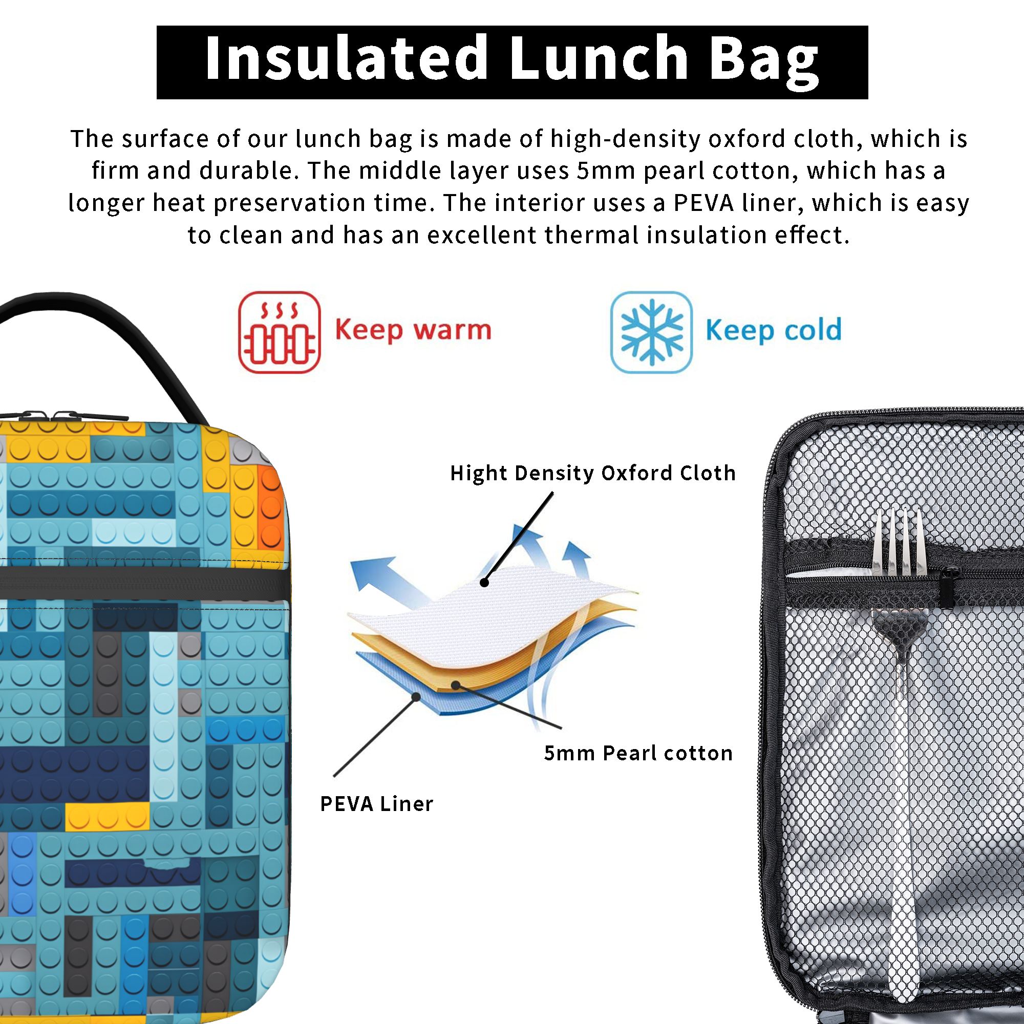 Blue Tech Pixel Building Block - Office Tech Bag 评论和价格