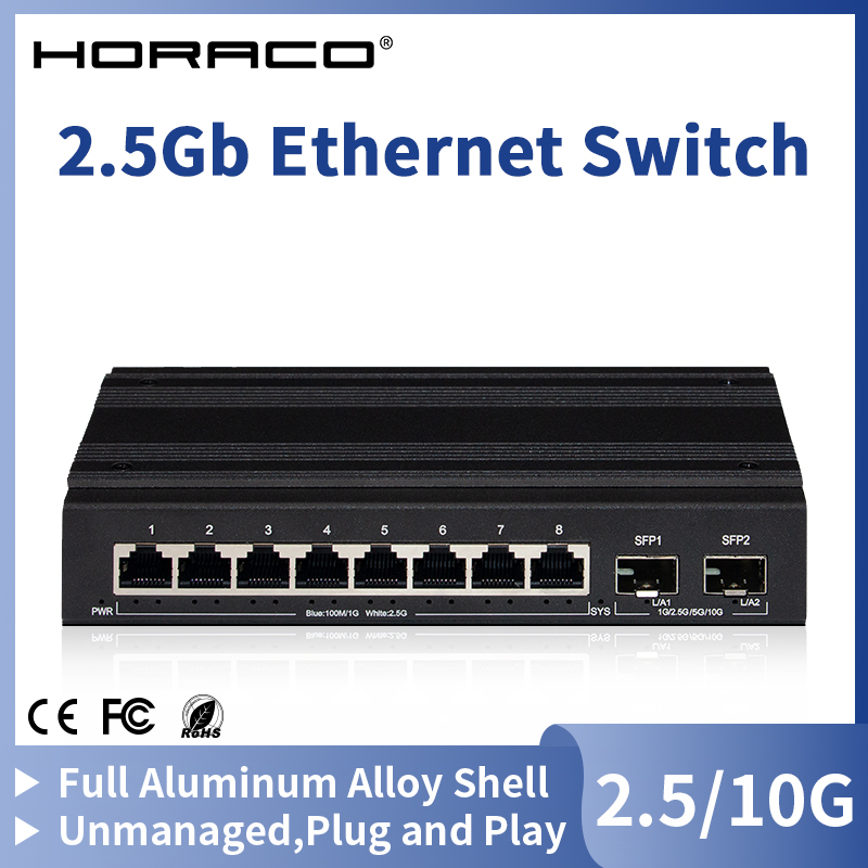 HORACO 2.5G Network Switch 8 P - Ethernet Switch 8 Port 评论和价格