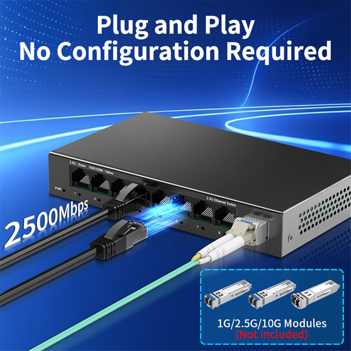 MARQ 2.5Gb 8 Port Network Swit - Ethernet Switch 8 Port 评论和价格